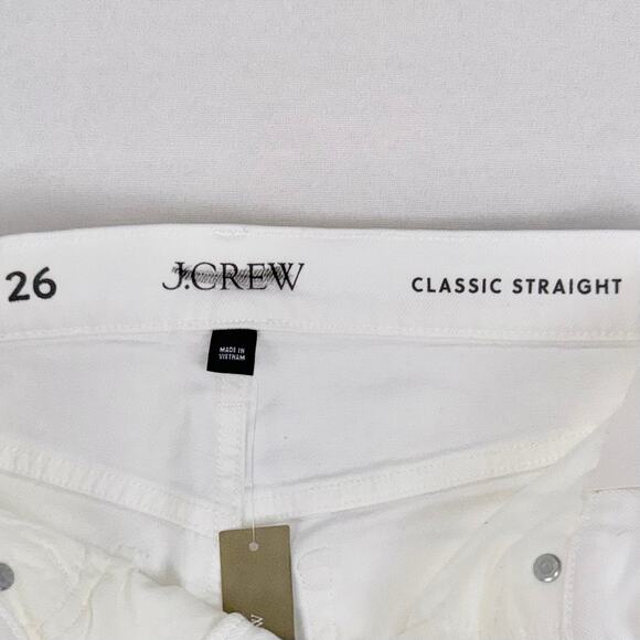 J Crew Women's Classic Straight Leg Jean Size 26 White - Picture 5 of 16